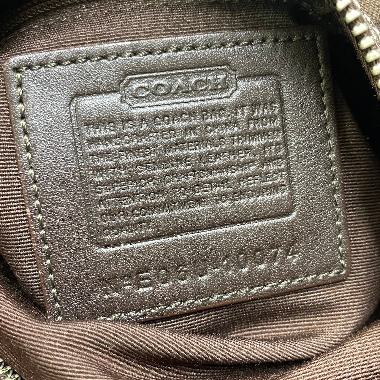 g16 COACH コーチ シグネチャー ホーボー ワンショルダーバッグ ブラウン キャンバス レザー レディースt18r