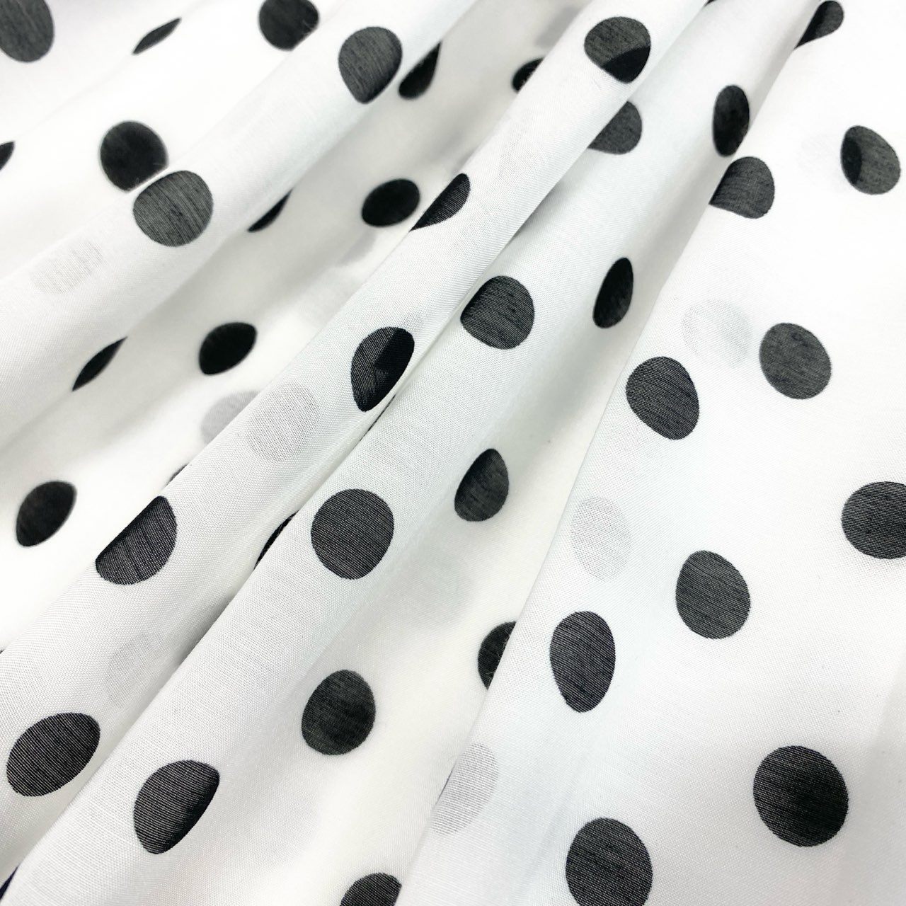 33g23 《美品》 Rene ルネ ドット柄 フレアスカート 36 ホワイト ブラック Dot Skirt ボトムス 日本製 女性服