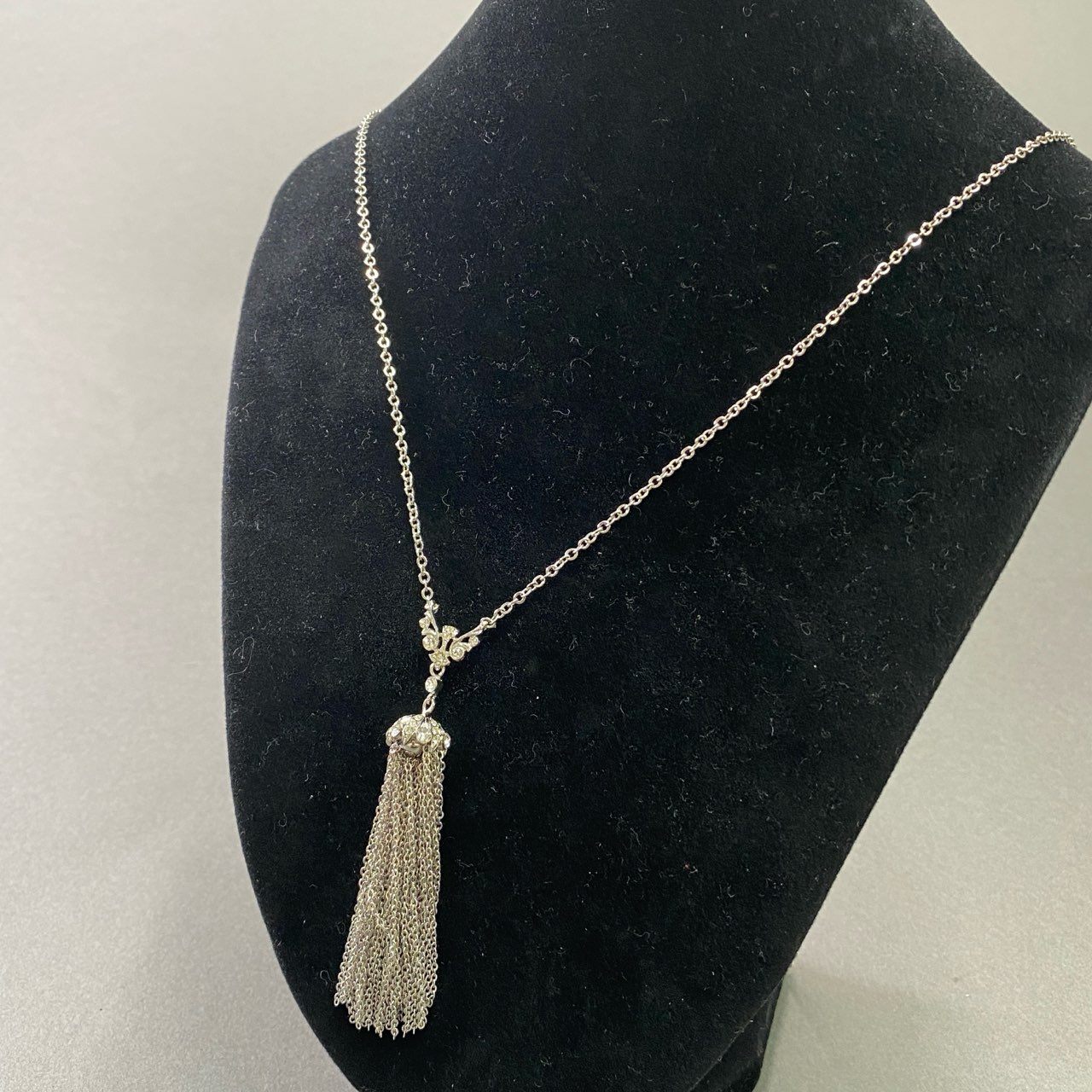 d15 《美品》 FOXEY フォクシー チェーンネックレス 小物 ロングチェーン シルバー レディース