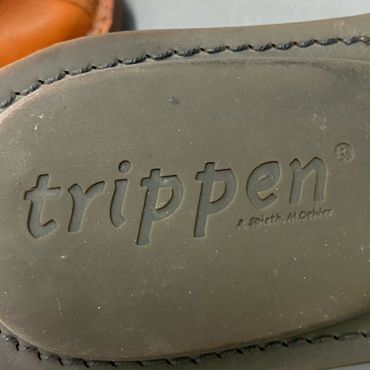 1g24 trippen トリッペン レースアップ レザーブーツ 38 ライトブラウン Leather シューズ 女性靴_