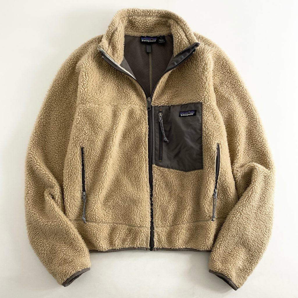 83h27 patagonia パタゴニア Classic Retro-X Jacket クラシックレトロ フリースジャケット ボアブルゾン 23055 サイズS ベージュ ポリエステル100% メンズ アウトドア