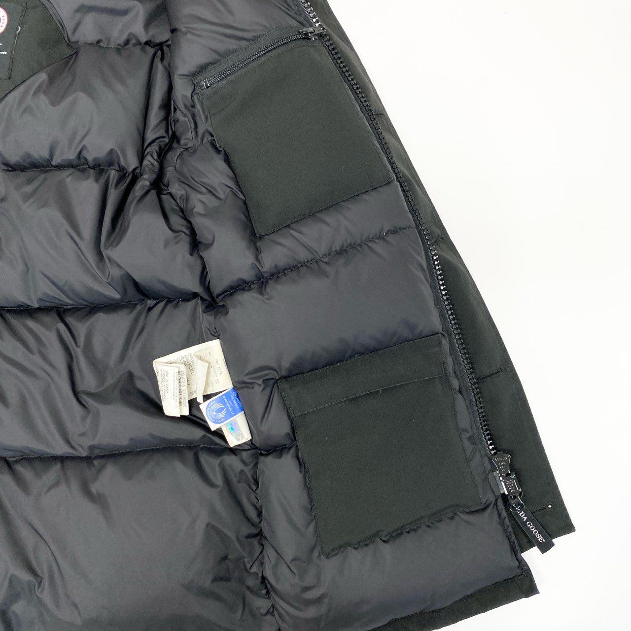 63j9 CANADA GOOSE カナダグース JASPER ジャスパー ダウンジャケット 3438JM XS ブラック コヨーテファー カナダ製 紳士服t18r