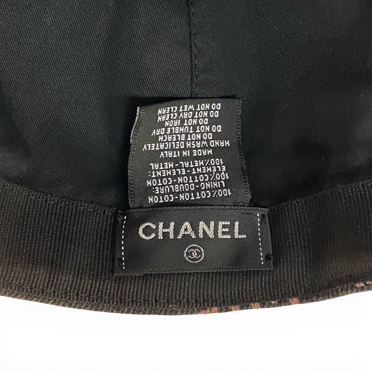 a15 CHANEL シャネル 2022年 ブラックデニム キャップ 帽子 ブラック レディース 女性用 帽子