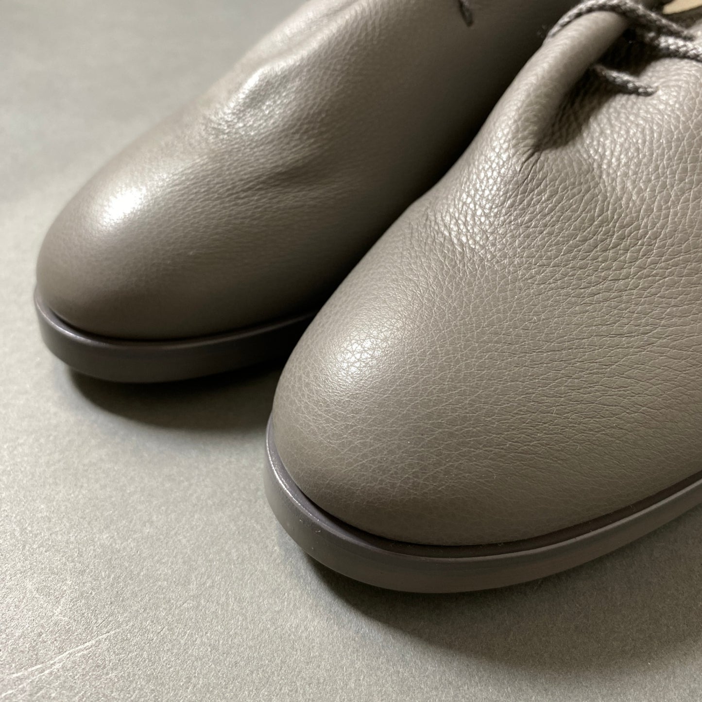 12f26 ②《極美品》 定価¥42,900 FOOTSTOCK ORIGINALS フットストック オリジナルズ ONE PIECE レザーシューズ FS191202 9 1/2E グレー LEATHER 一枚仕立て インペリアルソール