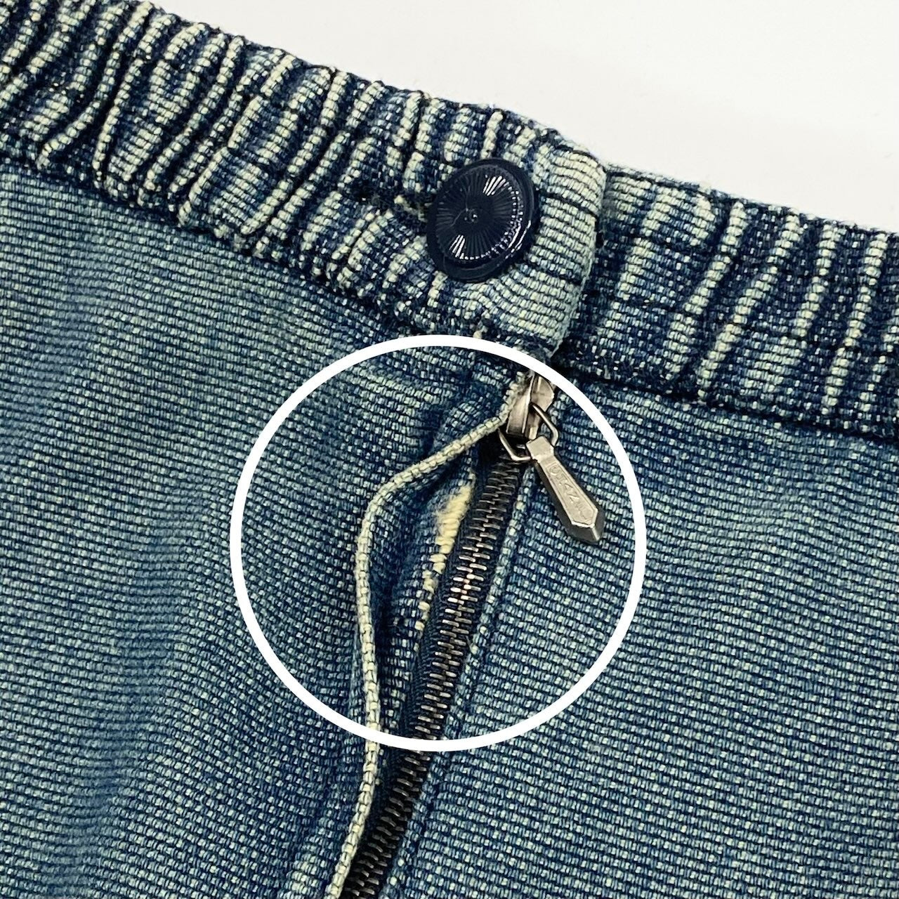 e1 CHANEL デニムスカート イタリア製 P17116V09672 38サイズ インディゴ コットン100% レディース 女性用ta1ta1