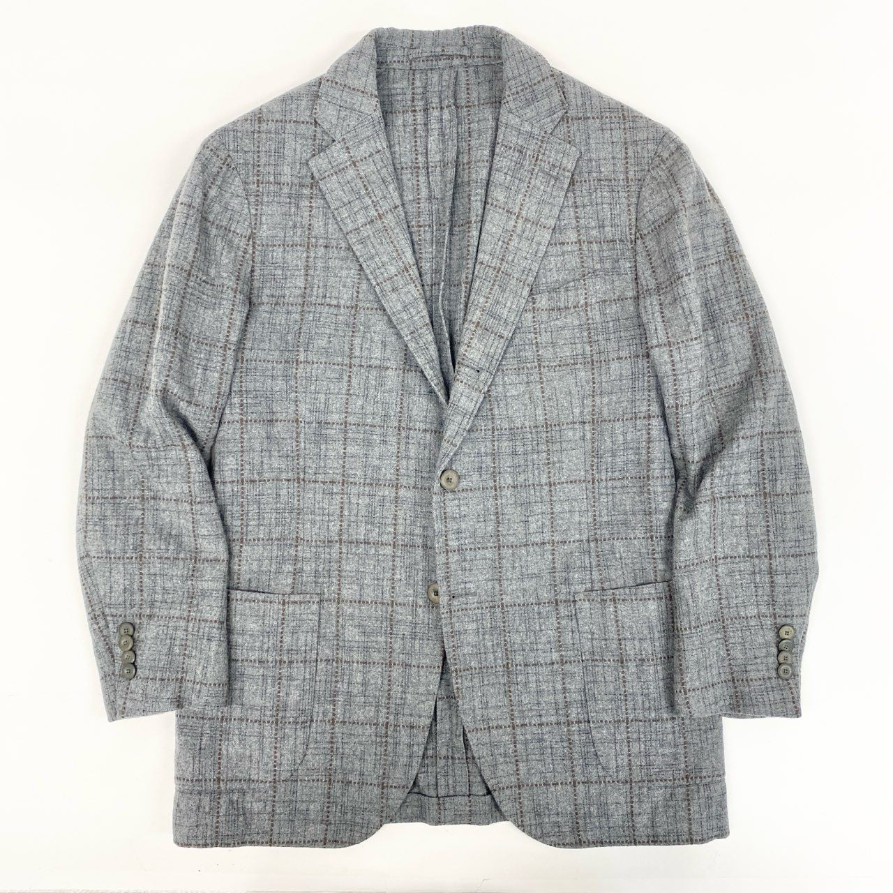 5i12 LARDINI ラルディーニ テーラードジャケット ブレザー IC528AE サイズ52 グレー チェック メンズ イタリア製u02t
