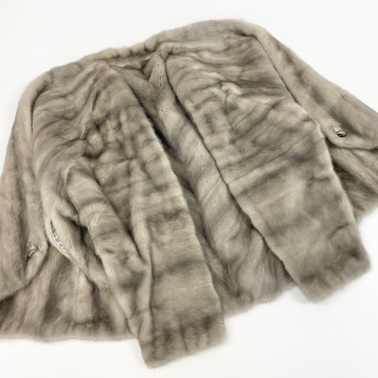 16j20 LANVIN ランバン SAGA MINK サガミンク サファイヤミンク 毛皮コート ミンクファー ファーコート グレー レディースk02i
