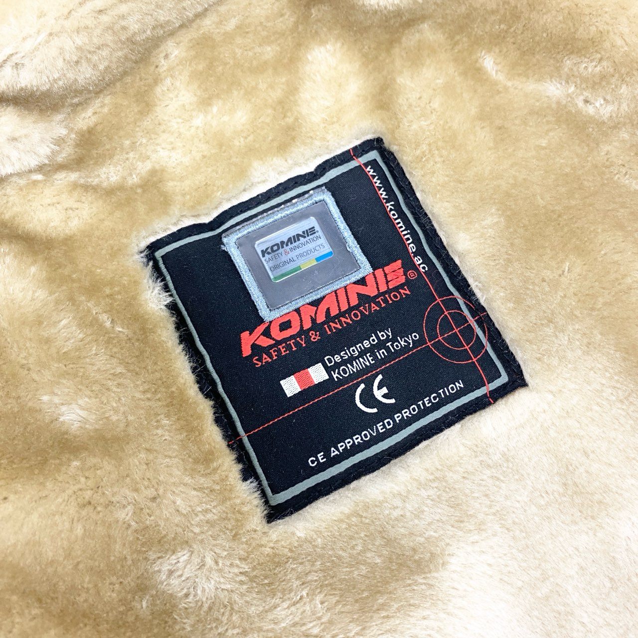 69j20 《新品保管品》定価¥52.800 KOMINE コミネ ボアフライトレザージャケット LJ-560 XL ブラウン インナープロテクター入り バイカー ムートンt18r