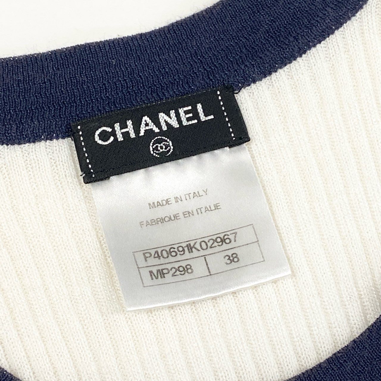 65d30 CHANEL シャネル vintage 2011 ココマーク リブニット タンクトップ ミニワンピース P40691K02967 サイズ38 レディース