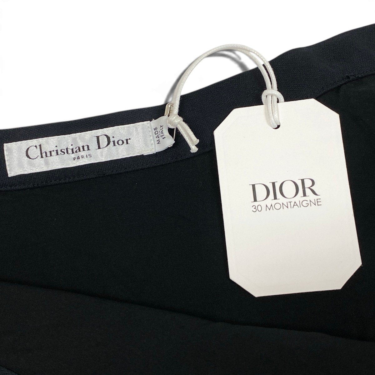 Ej9 Christian Dior クリスチャンディオール 2018aw ウールシルク サイドジップ フレアスカート 841J03A1166 サイズ42 ブラック レディースu02t