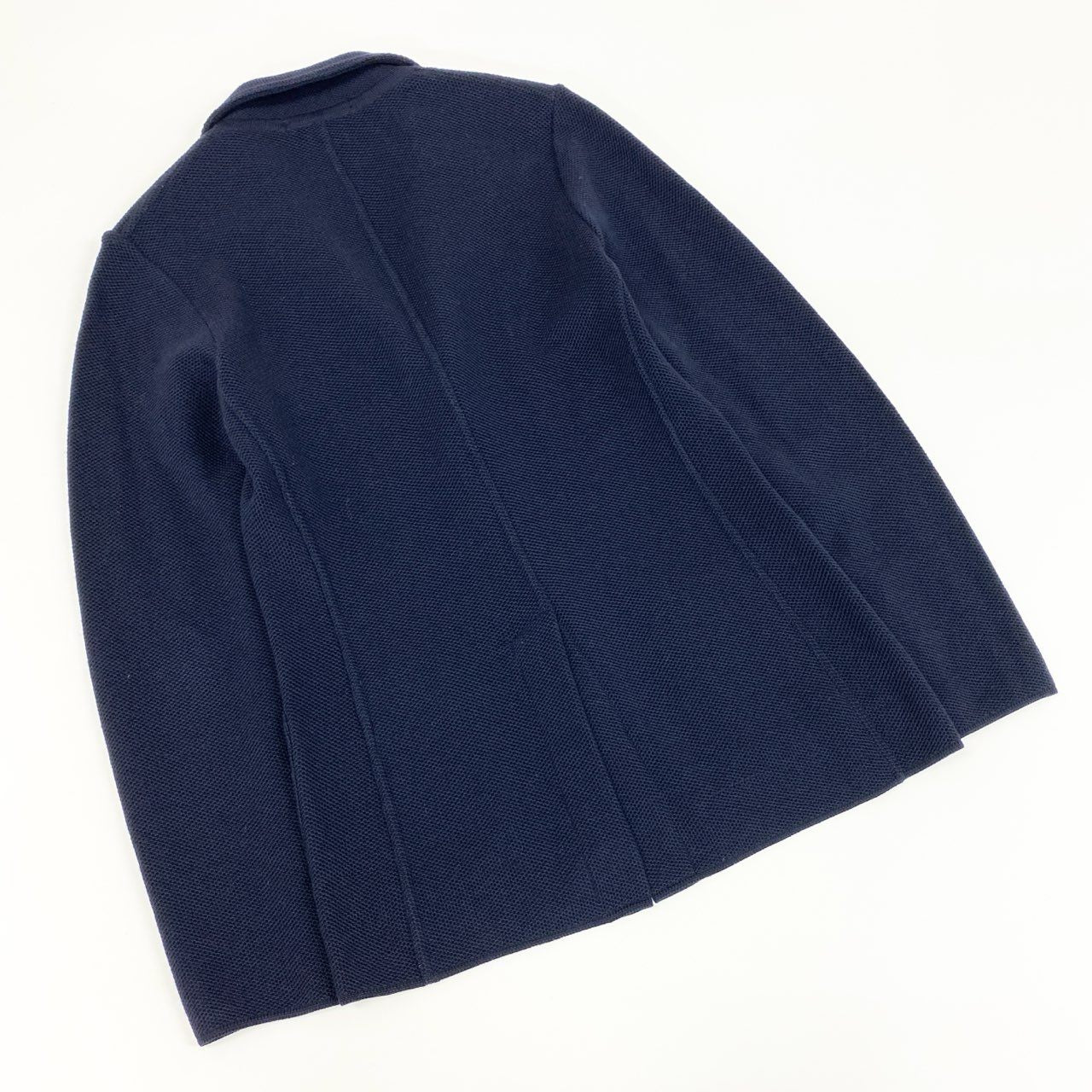 59e9 【イタリア製】LARDINI ラルディーニ タイトシルエット 2釦 ニットジャケット テーラードジャケット サイズXS ネイビー メンズ 男性用