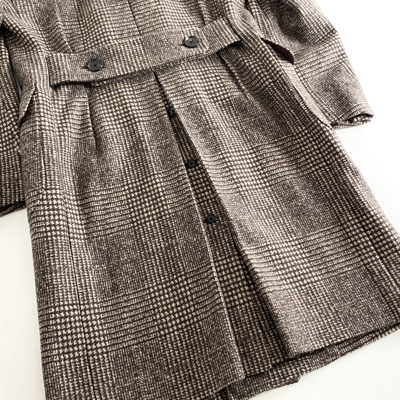 37h30 RING JACKET MEISTER リングヂャケット マイスター ゼニア生地 ダブルチェスターコート オンオフ兼用 RM019F03 ブラウン チェック ウール100% メンズ 紳士服