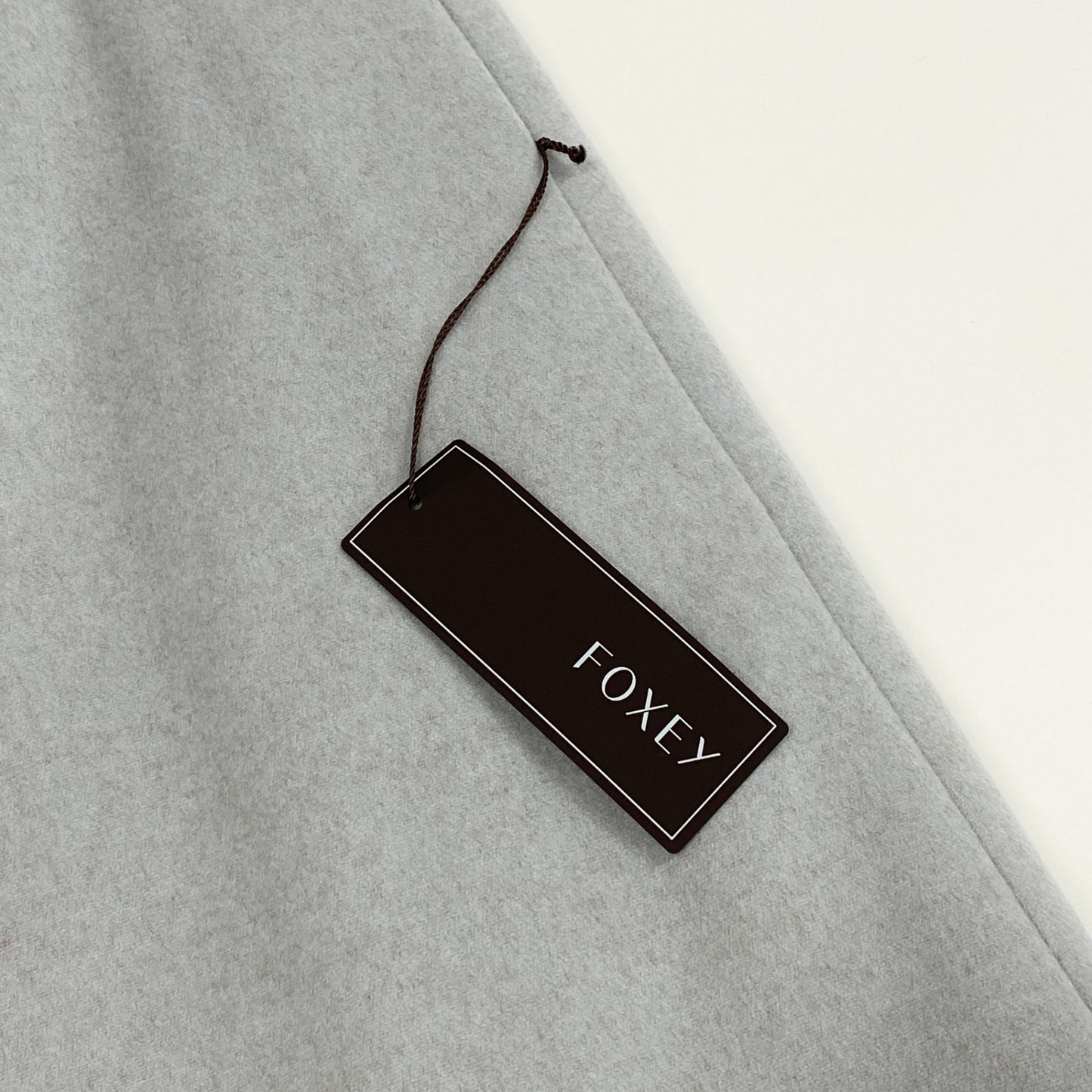 17h20《美品》 FOXEY フォクシー Charlotte シャーロット カシミヤドレス ノースリーブワンピース 42357 サイズ40 アンティークブルー レディースk02i