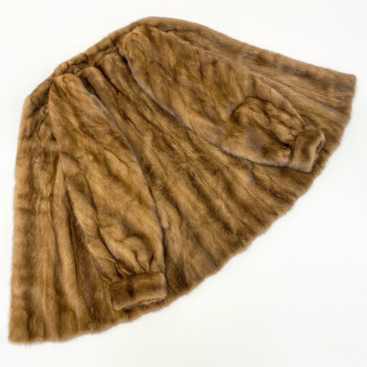 80i29 デミバフ ミンクファー コート 13 L相当 ブラウン 本毛皮 MINK FUR アウター 毛並み◎ 毛質◎t18r