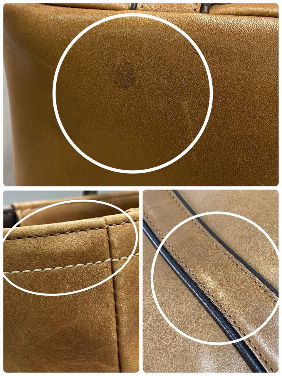 Cc21 COACH コーチ レザートートバッグ 8E92 ブラウン Leather ワンショルダー ターンロック カバン ユニセックス