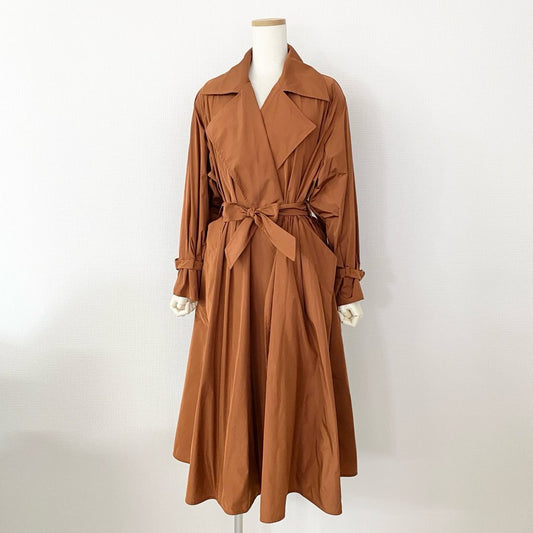 33h9 《未使用保管品》定価¥143,000 Max Mara マックスマーラ MANUELA マニュエラ スプリングコート 38 ブラウン タグ付き イタリア製