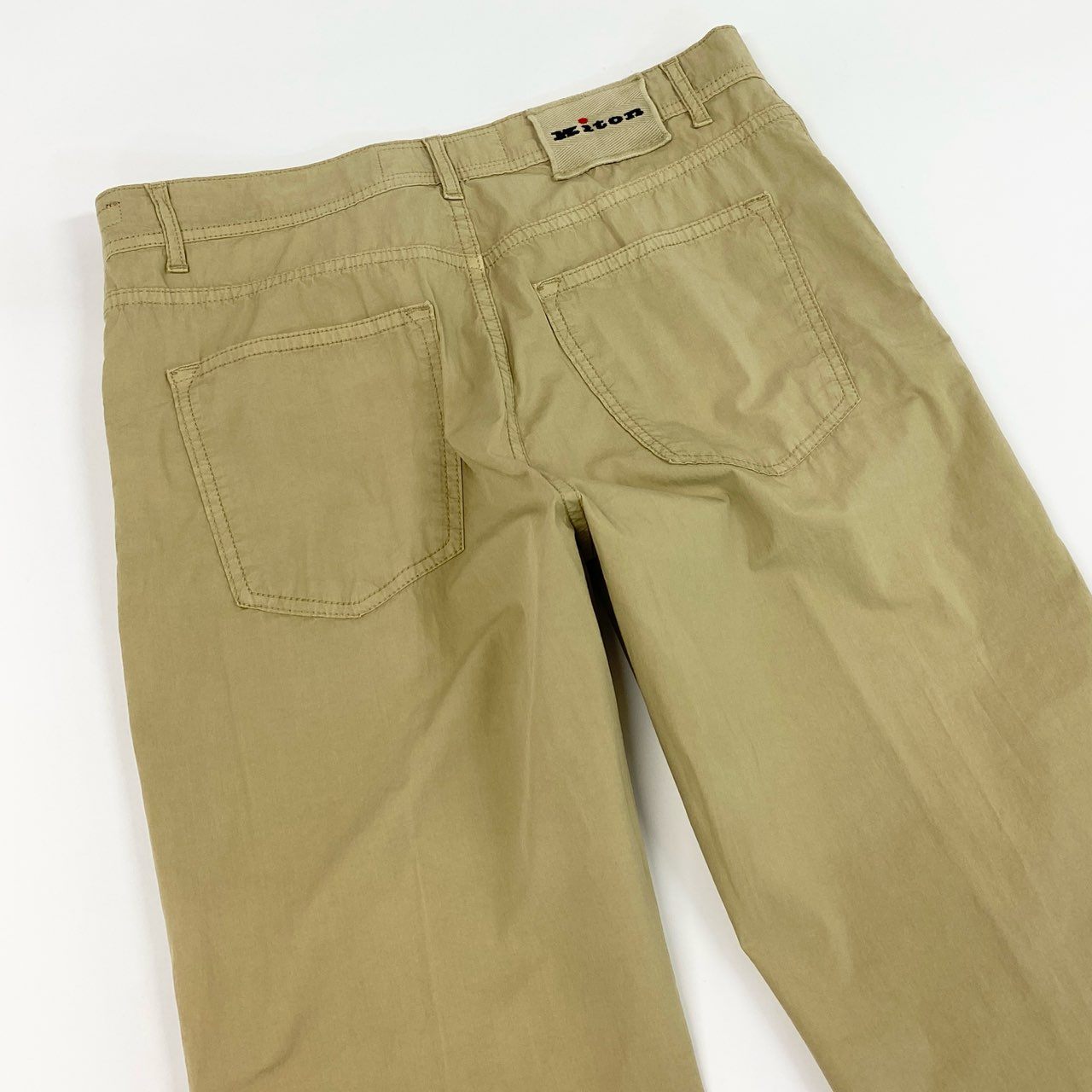 22f13 《美品》 Kiton NAPOLI キートン ナポリ キトン カジュアルパンツ 5ポケットパンツ ボトムス サイズ32 ベージュ コットン ポリウレタン メンズ 紳士服 イタリア製