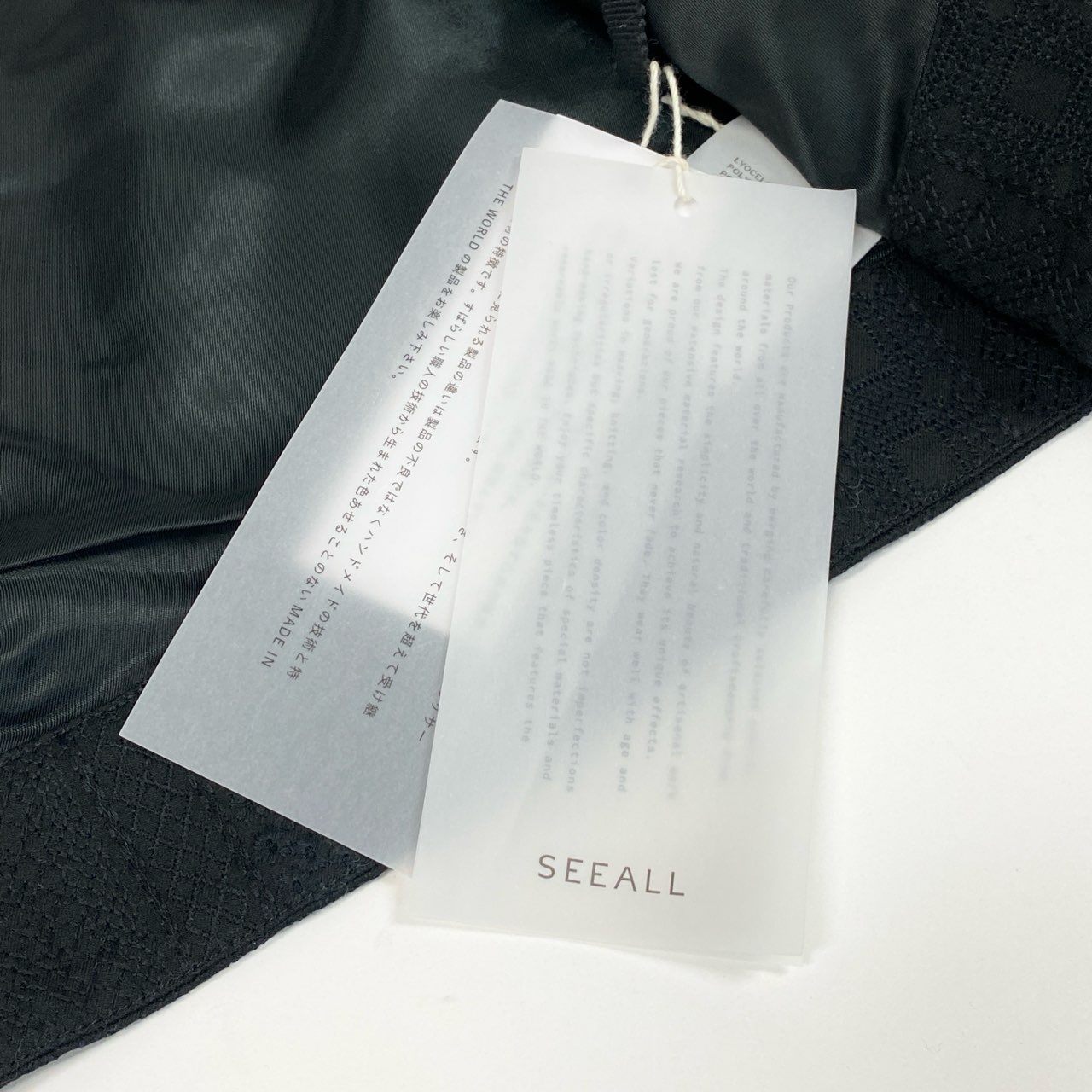 46a30 【未使用保管品】 タグ付 SEEALL シーオール 24ss SHORT SCALE JACKET ノーカラー ショート丈 ジャケット SAW43 JK101 38 Mサイズ相当 ブラック レディースo07t