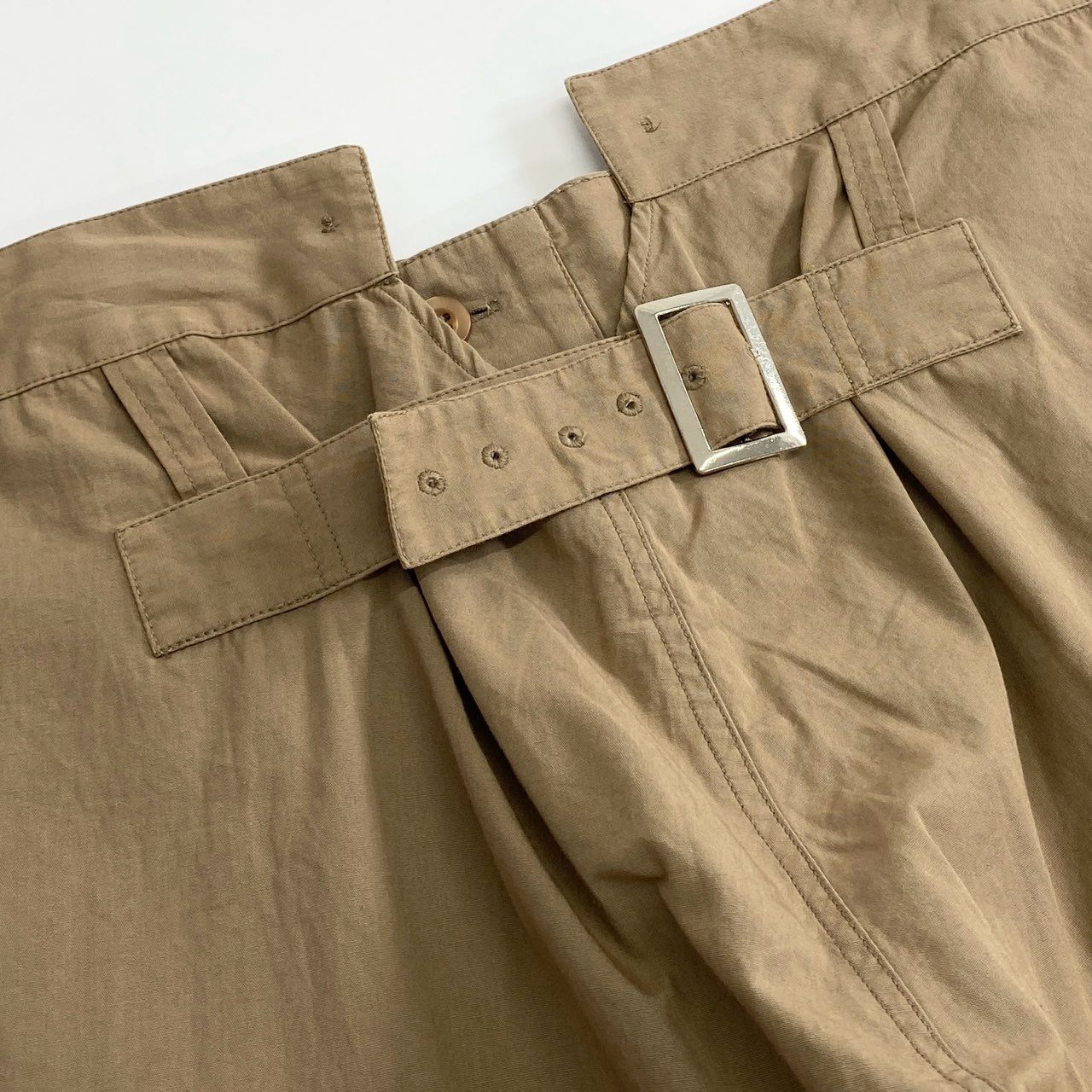 38c23 《未使用》 定価¥19,800 SEEALL シーオール MINER PANTS マイナーパンツ 46 ベージュ タグ付き SAU23 PT382