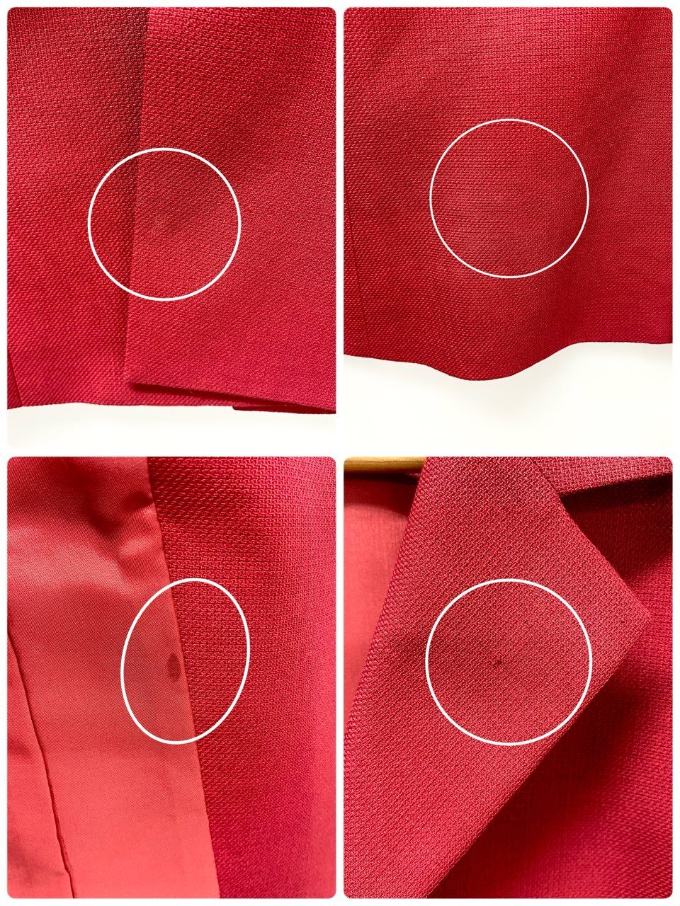 69c2 LEONARD FASHION レオナール テーラードジャケット ウールシルク混 ロゴボタン フォーマル レディース 女性服 サイズ13AR レッド系u02t