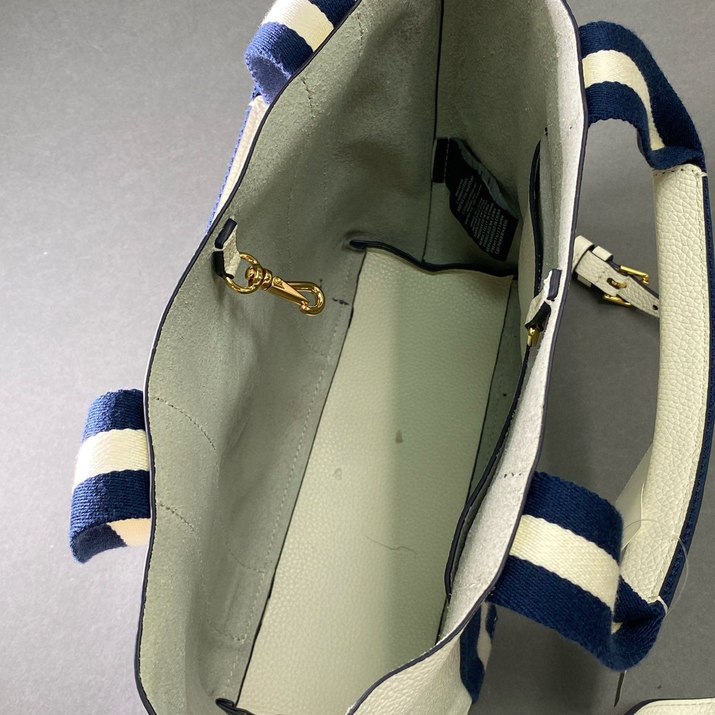 Ae5《未使用》 LAUREN RALPH LAUREN ローレン ラルフローレン 2WAY レザー トートバッグ ショルダーバッグ ホワイト クリーム Leather タグ付