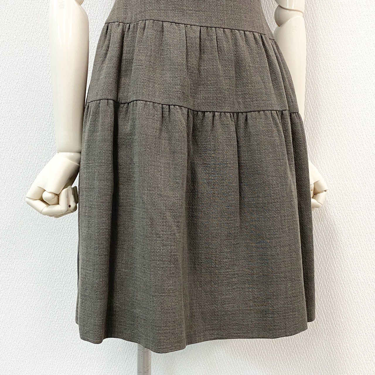 36d7 《美品》 FOXEY フォクシー アガサクリスティ 半袖ワンピース 膝丈ワンピース 30618 サイズ38 ブラウン レディース 日本製