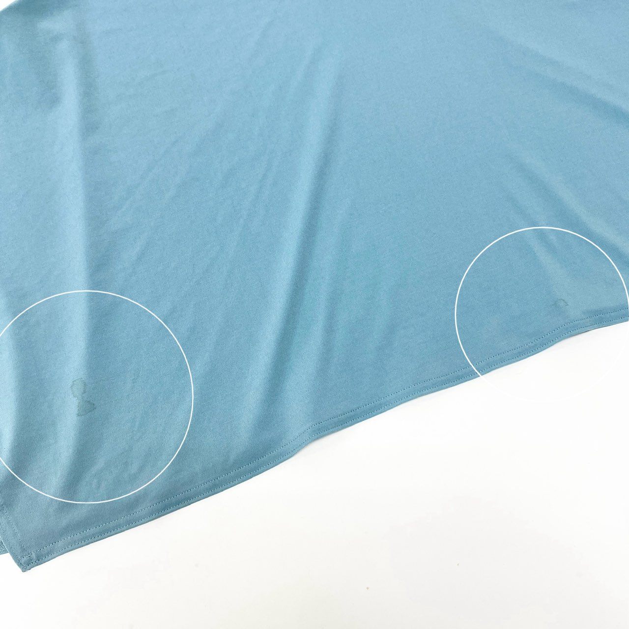 50c1 TOKUKO 1er VOL トクコプルミエヴォル フレンチスリーブワンピース 膝丈ワンピース 肩ギャザー フロント刺繍 ストレッチ レディース 女性服 サイズ9 ライトブルーu02t