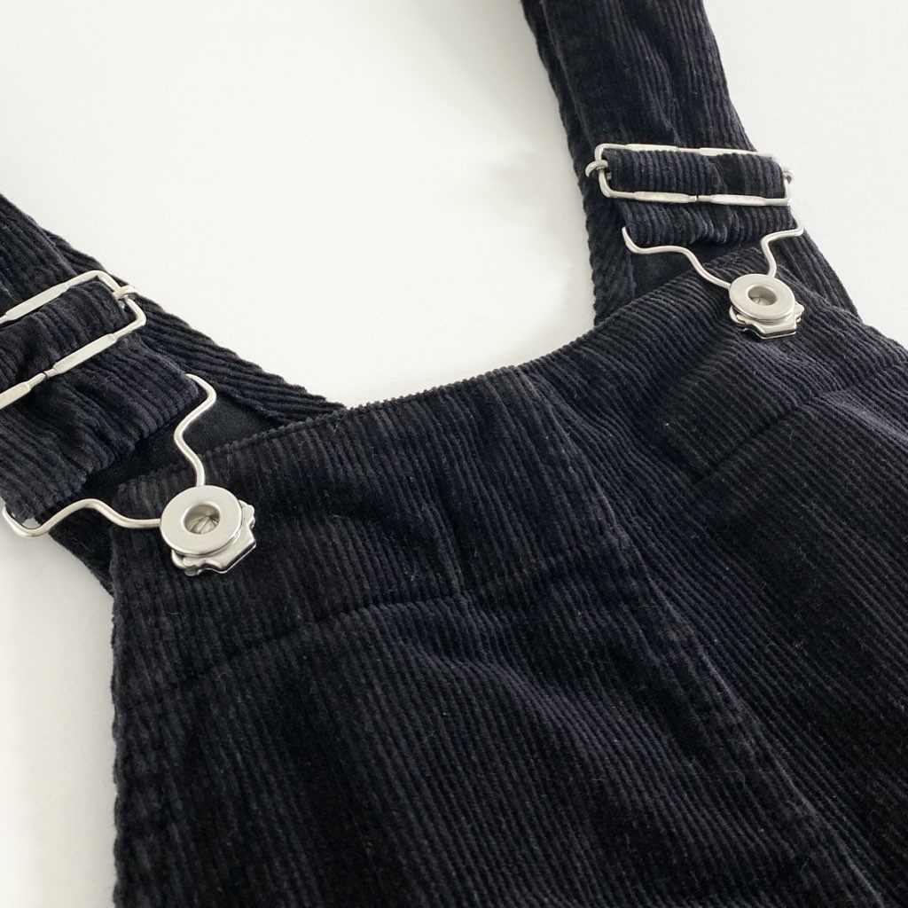 63g2 TUKI ツキ type2 corduroy コーデュロイ オーバーオール ボトムス 0054C 0 ブラック コットン 日本製