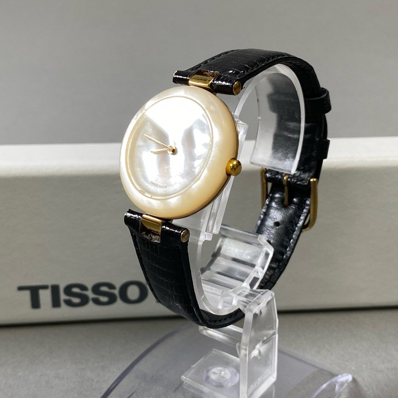 j3 《美品》 TISSOT ティソ ROCK WATCH ロックウォッチ 腕時計 R150 ホワイト ブラック Pearl パール 電池切れt18r
