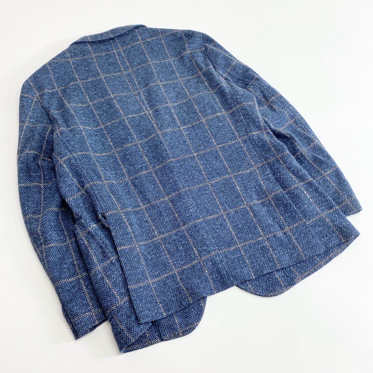 8f14 《極美品》 ルーマニア製 PAOLONI パオローニ テーラードジャケット サマージャケット サイズ52 ネイビー コットンリネン メンズ 紳士服
