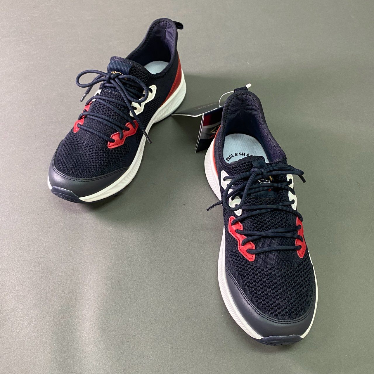 8j28 ② 《未使用品》定価¥47,300 PAUL&SHARK ポールアンドシャーク Goblin Runner ゴブリンランナー ランニングシューズ スニーカー 23418004 25cm ネイビー トレーニング 速乾性◎ ストレッチ性◎