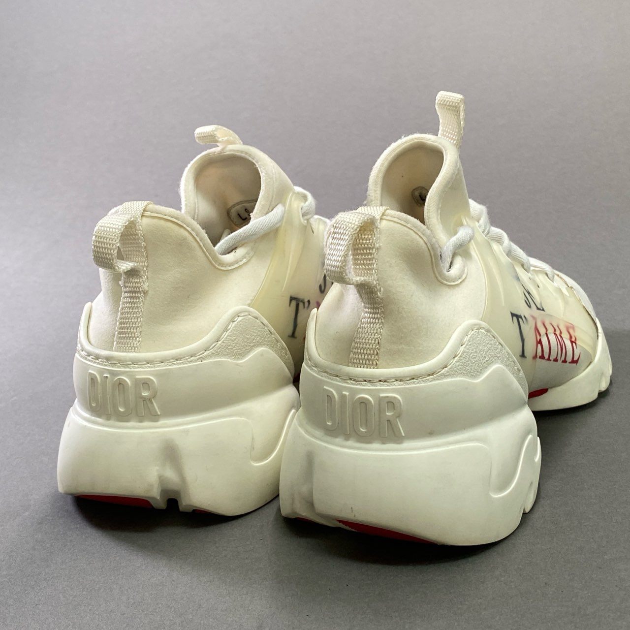 4d15 Christian Dior クリスチャンディオール D-CONNECT JETAIME ローカットスニーカー シューズ 37 1/2 ホワイト