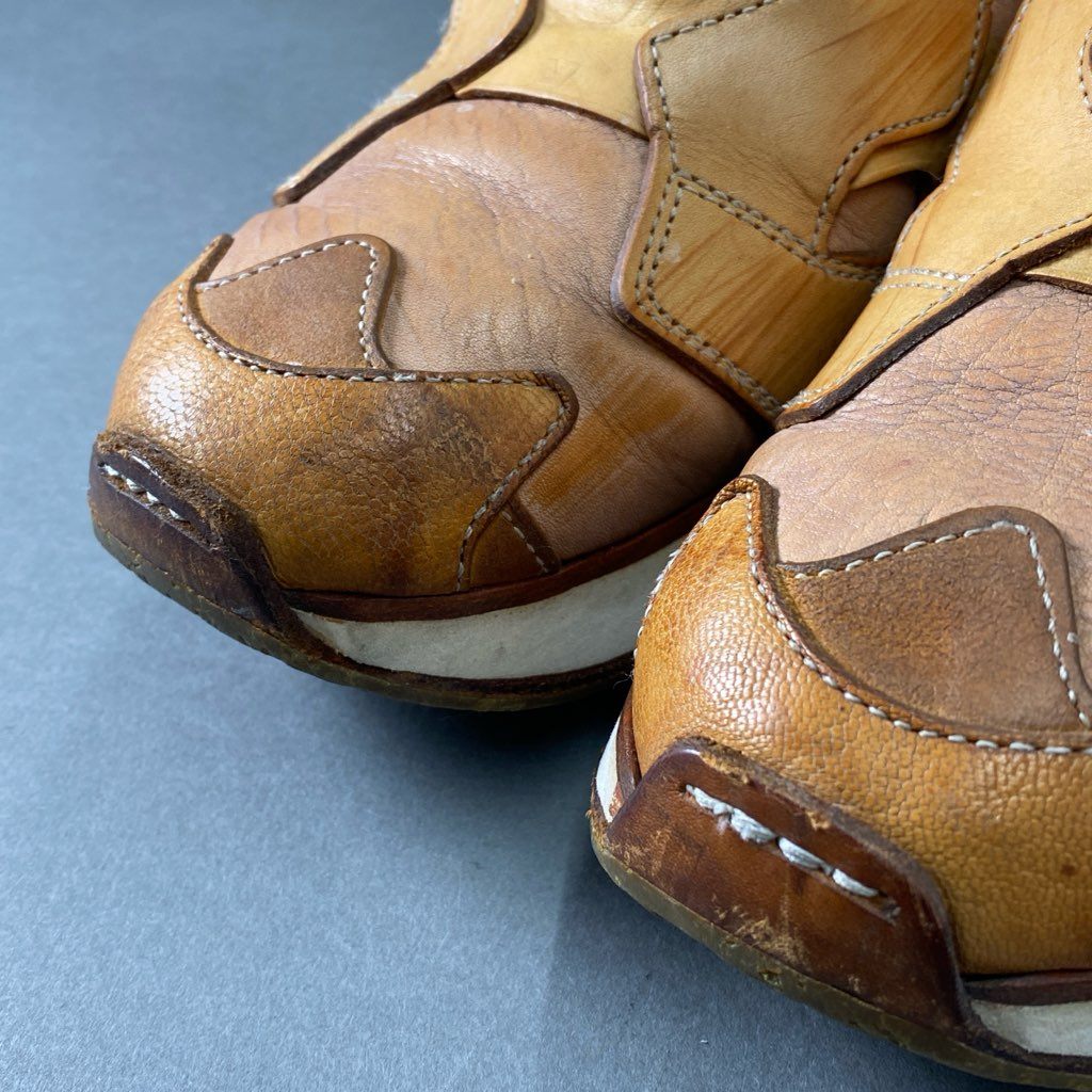 7f7 Hender Scheme エンダースキーマ Reebok Insta Pump Fury オマージュ ポンプフューリー ヌメ革 レザー ローカットスニーカー ベージュ レザー
