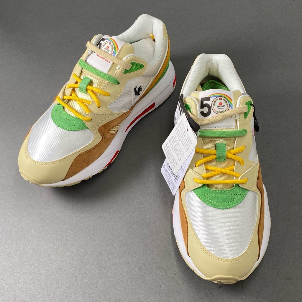2f6 《未使用保管品》 le coq sportif ルコックスポルティフ × 天下一品 50th LCS R800 Z1 スニーカー SA マルチカラー レザー シューズ 箱付き