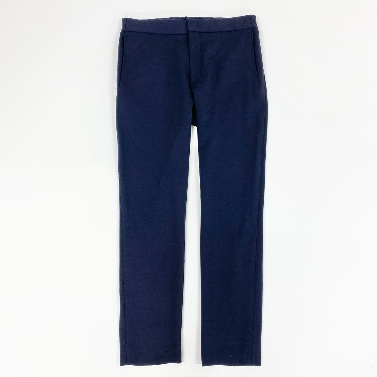 76a14 《美品》 Loro Piana ロロピアーナ Leisure City Straight Pants ウールパンツ FAL3057 52 ネイビー イタリア製