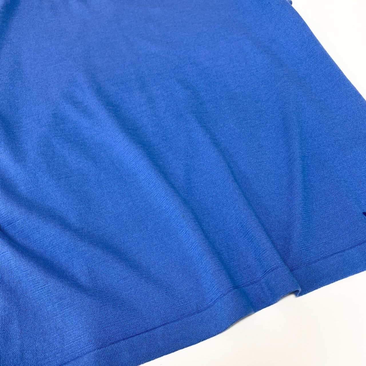 Ea29 HERMES エルメス アンサンブル 長袖カーディガン 半袖ニット 刺繍 イタリア製 40サイズ ブルー レディース 女性用o07t