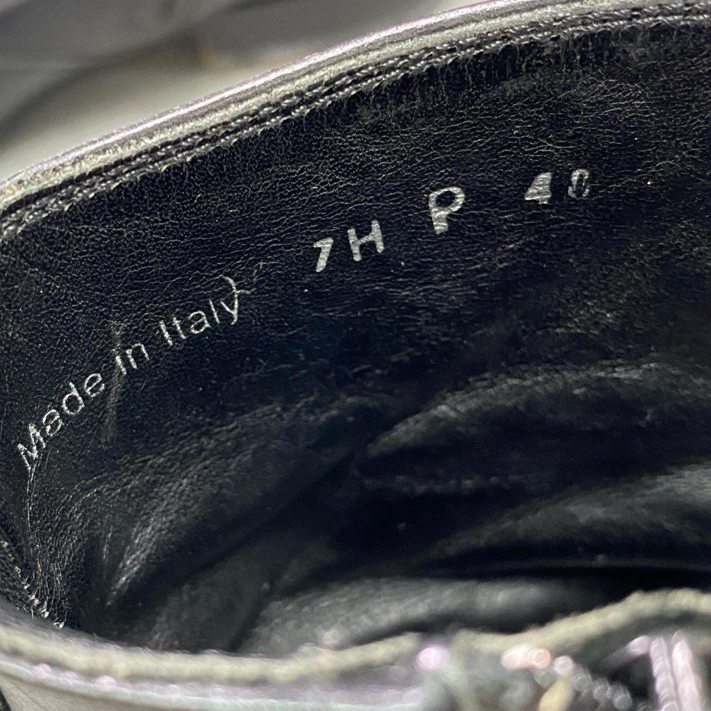 2e10 DIOR HOMME ディオールオム クリスチャンディオール レザーブーツ ショートブーツ サイドジップ サイズ40 ブラック レザー メンズ 革靴 イタリア製