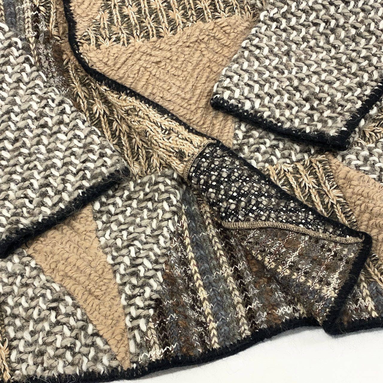 62g24 MISSONI ミッソーニ クレイジーパターン ローゲージ ニットガウン ニットジャケット サイズ48 マルチカラー メンズ_