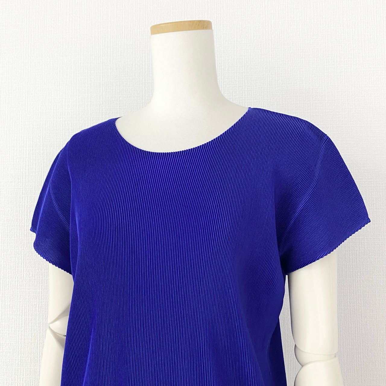 67d12-4 PLEATS PLEASE ISSEY MIYAKE プリーツプリーズ イッセイミヤケ 日本製 PP01FK342 プリーツ半袖カットソー ショートスリーブ トップス 03 ネイビー MADE IN JAPAN 春夏