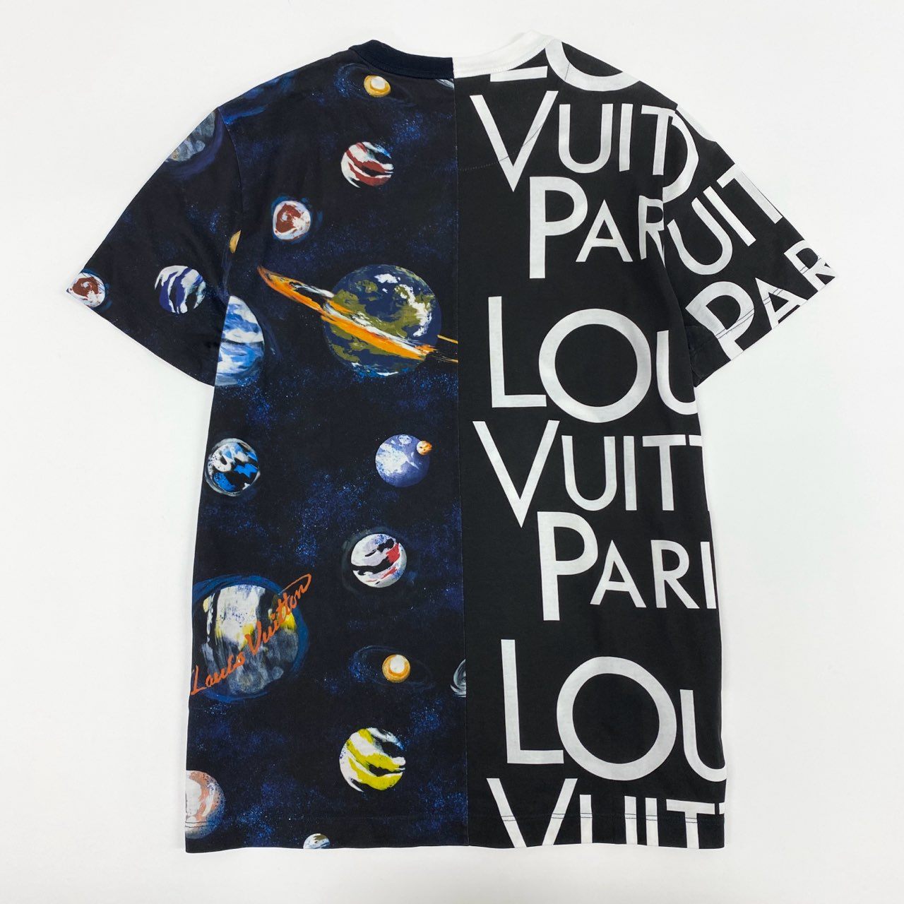 50l6 《美品》 イタリア製 LOUIS VUITTON ルイヴィトン ギャラクシー 宇宙柄 半袖Tシャツ カットソー トップス RM191M FMB HGY13W サイズS マルチカラー コットン100% メンズ 紳士服