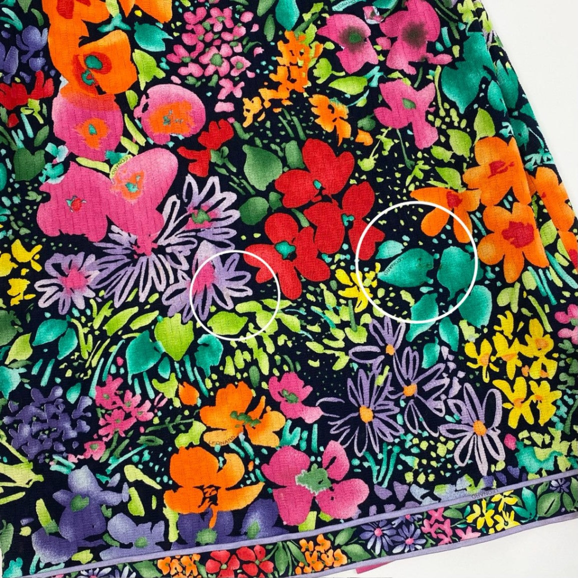 59b22 LEONARD FASHION レオナール ノースリーブワンピース 膝丈ワンピース 美しい花柄プリント レディース 女性服 サイズ11AR ネイビーu02t