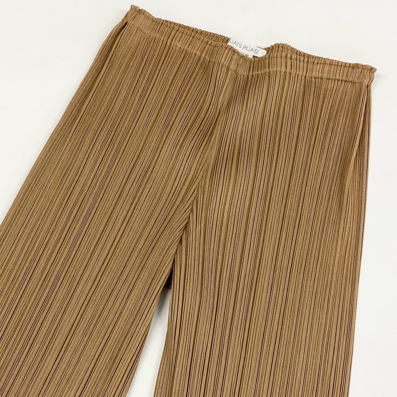 57a6 3 PLEATS PLEASE プリーツプリーズ イッセイミヤケ PP51-JF005 プリーツパンツ ボトムス サイズ2 イエロー系 ポリエステル100% レディース 日本製