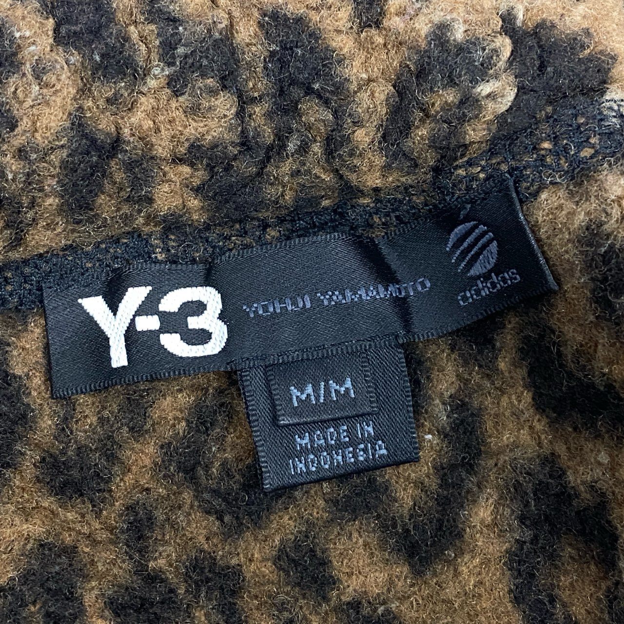 53e7 Y-3 ワイスリー ヨウジヤマモト レオパード柄 ボアワンドパンツ ショーツ サイズM ブラウン メンズ 男性用 ボトム