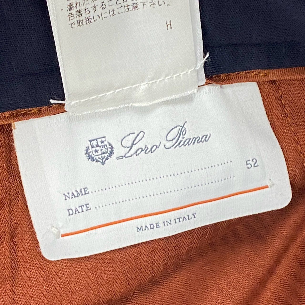 76a14 《美品》 Loro Piana ロロピアーナ Leisure City Straight Pants ウールパンツ FAL3057 52 ネイビー イタリア製