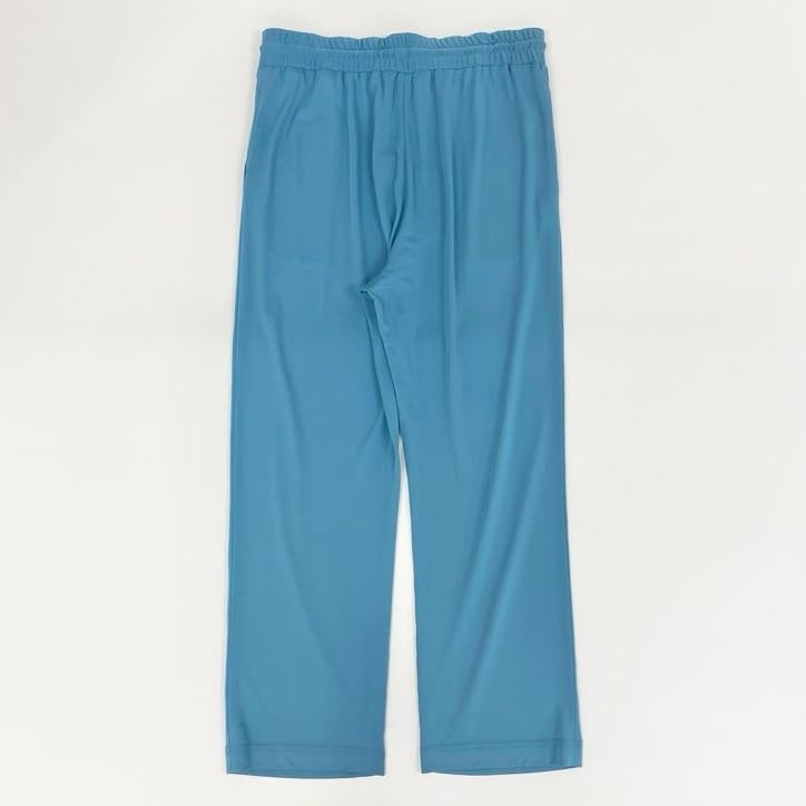 80g23 LEONARD レオナール ボトムス スラックスパンツ イタリア製 レーヨン混紡 春夏 レディース 女性用 0443502 40 ブルー