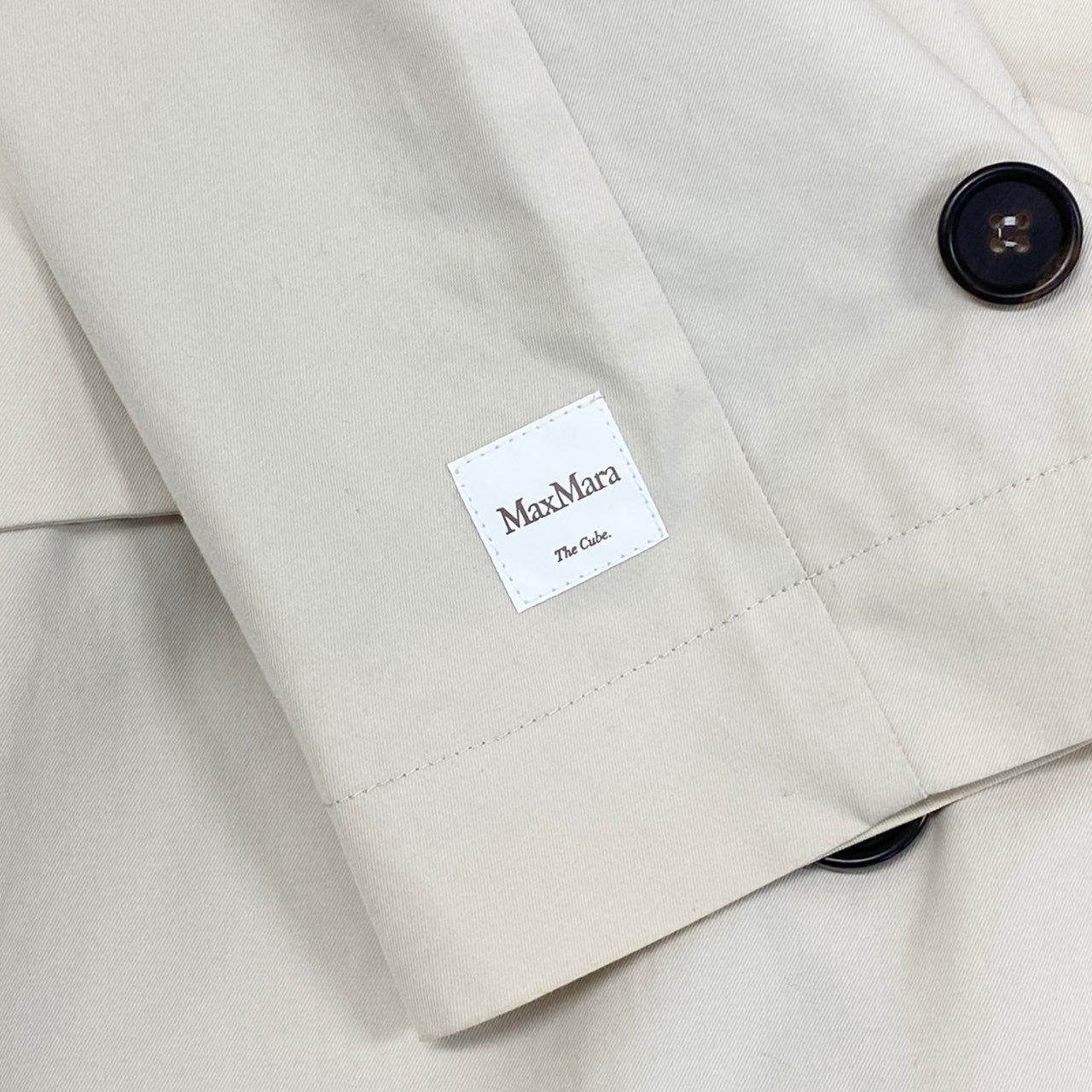44c3 Max Mara マックスマーラ The Cube ザキューブ トレンチコート 36 ベージュ ベルト付 スプリングコート