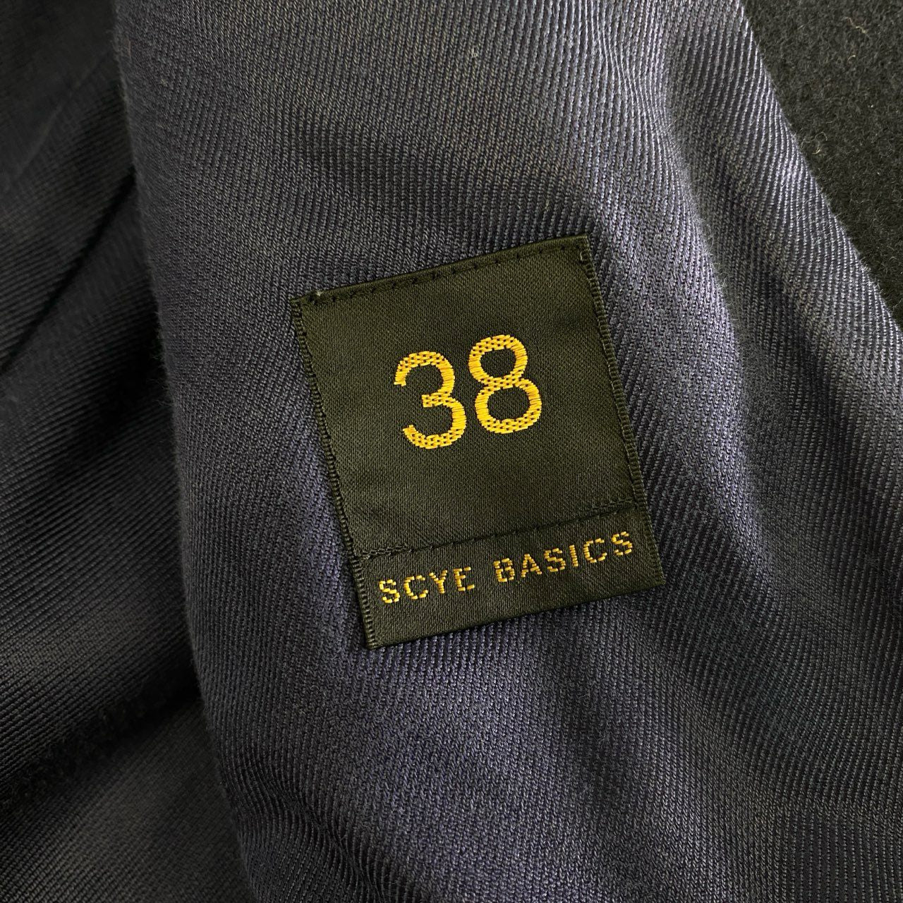 15j16 SCYE BASICS サイベーシック CHESTER COAT チェスターコート 5215-73502 38 ネイビー 日本製
