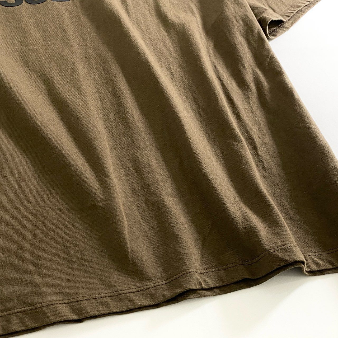 8d13 FOG ESSENTIALS エフオージーエッセンシャルズ ロゴ クルーネックTシャツ 半袖 ショートスリーブカットソー Sサイズ ブラウン コットン