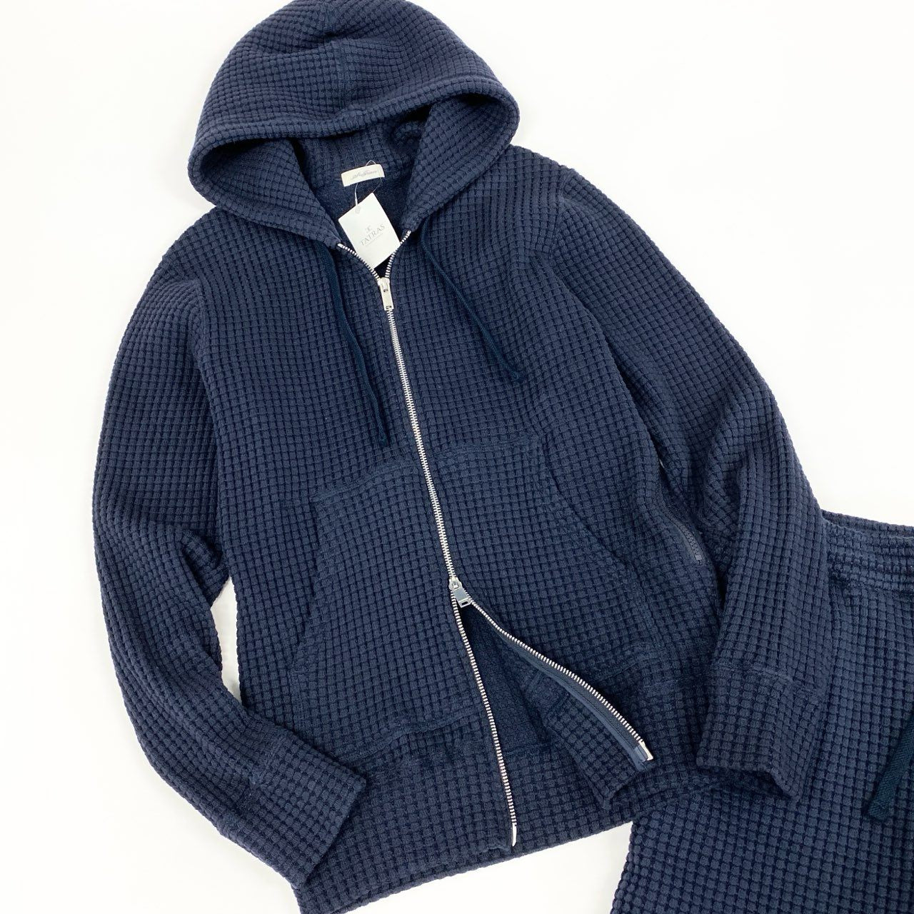59e7 《未使用品》定価¥41.800 Sea green シーグリーン TATRAS タトラス オニワッフル セットアップ 3 ネイビー パーカー ショーツ 上下SET タグ付