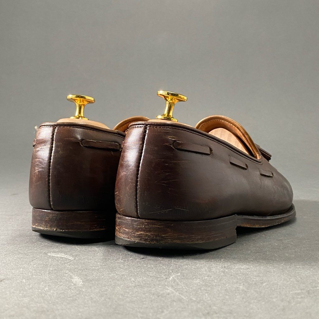 1f2 CROCKETT&JONES クロケットアンドジョーンズ CAVENDISH2 キャベンディッシュ タッセルローファー 8E ブラウン レザー シューズ イングランド製